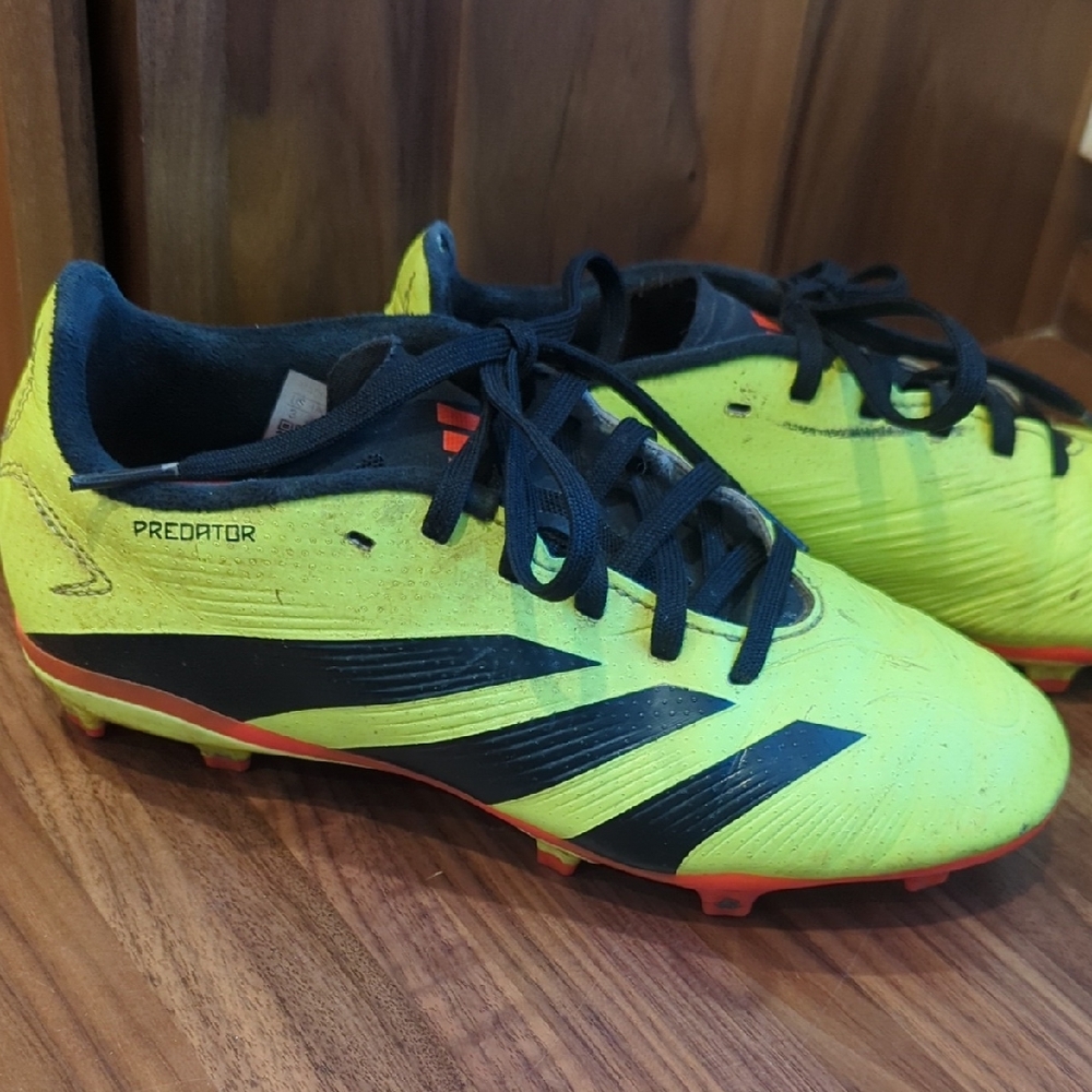 Adidas Predator Neon Yellow and Black Cleats